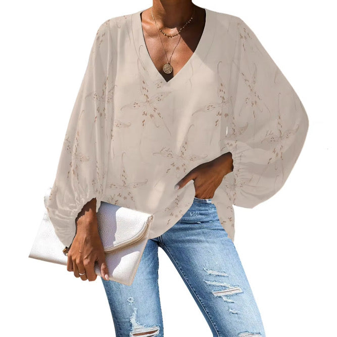 WAHINE BLOUSE - ORCHID SANDS